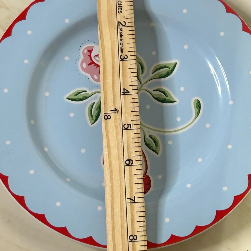 Set of 4 Mary‎ Engelbreit Cherry Blossom Dessert Plates by Sakura